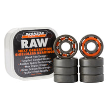 Load image into Gallery viewer, Bronson Speed Co. Raw Shieldless Skateboard Bearings

