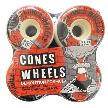Cones Wheels Wrecked 56mm 99a Demolition Formula Conical Shape White