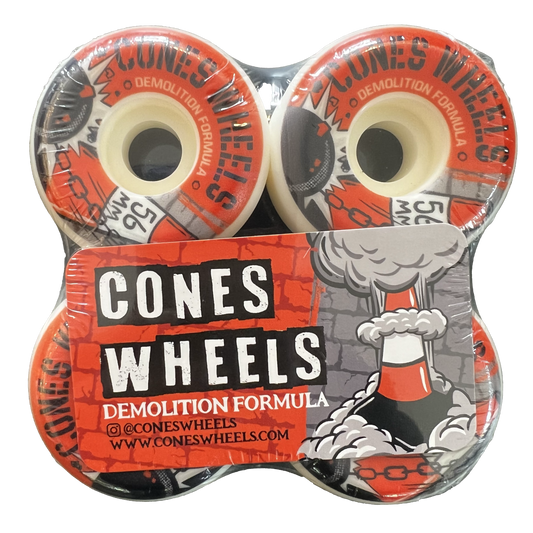 Cones Wheels Wrecked 56mm 99a Demolition Formula Conical Shape White