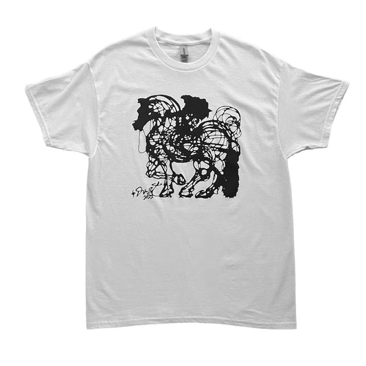 Stardust Skate Shop Daliean Horse Tee 013 White / Black
