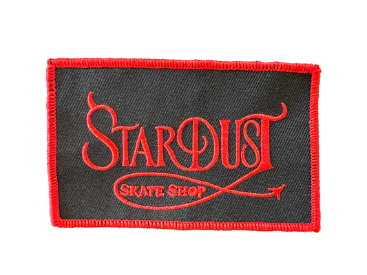 Stardust Skate Shop Devil's Wanderlust Patch Black / Red 2.5" x 4"
