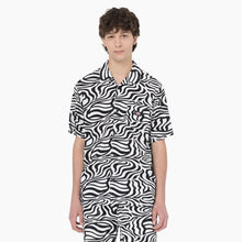 Load image into Gallery viewer, Dickies Zebra Print Button Up Short Sleeve Shirt Black / White
