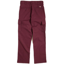 Load image into Gallery viewer, Dickies Regular Fit Contrast Twill Cargo Pants Wine With Dark Contrast Stitch
