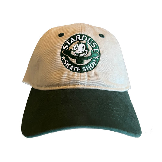 Stardust Skate Shop Felix Dad Hat 002 Khaki / Forest Green / White