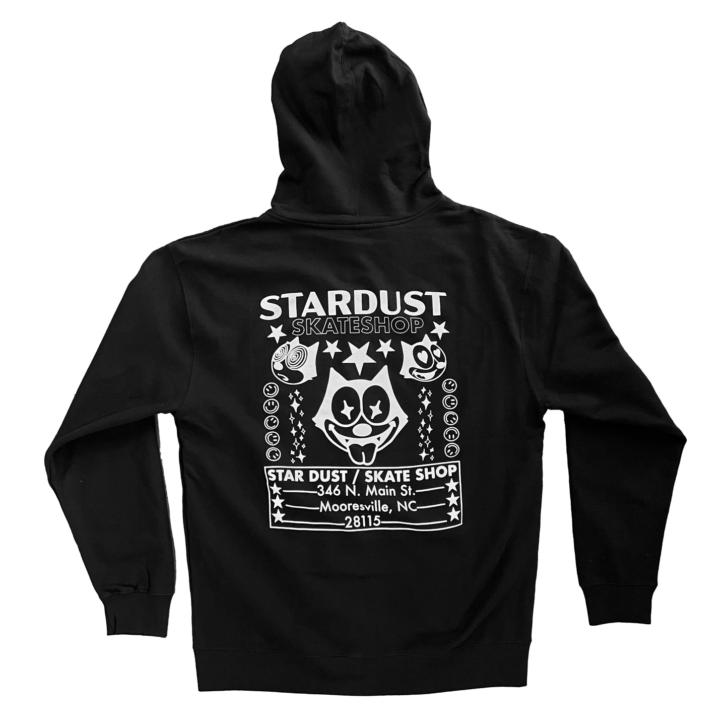 Stardust Skate Shop Felix Full Zip Up Hoody 012 Black / White
