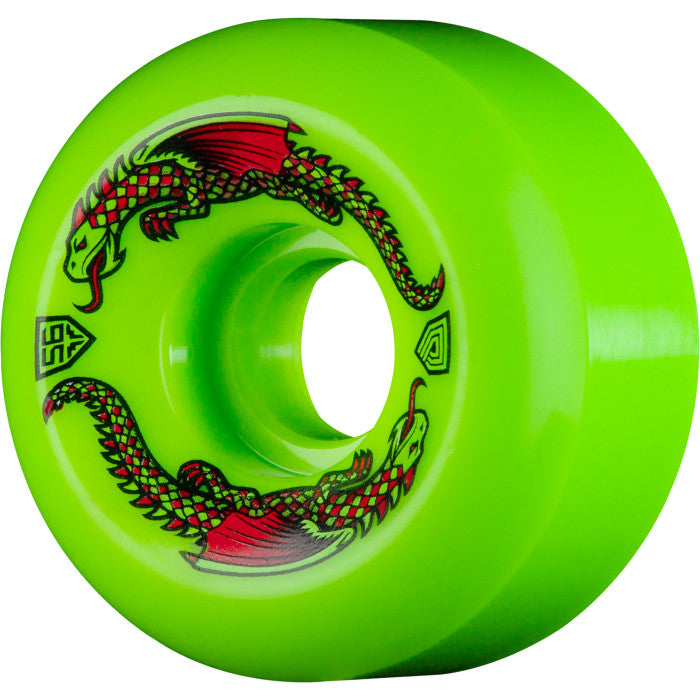 Powell Peralta Dragon Formula Green Dragon Set Of 4 Skateboard Wheels 56mm x 36mm 93a Green