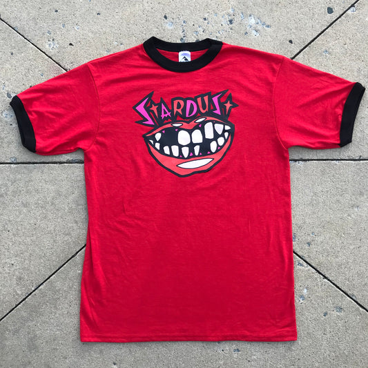 Stardust Skate Shop Teeth Ringer Tee 006 Red / Black