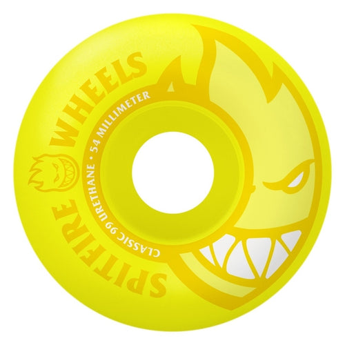 Spitfire Bighead Neon Yellow 54mm 99d Set Of 4 Skateboard Wheels