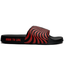 Load image into Gallery viewer, Spitfire Classic Swirl Slides Black / Red
