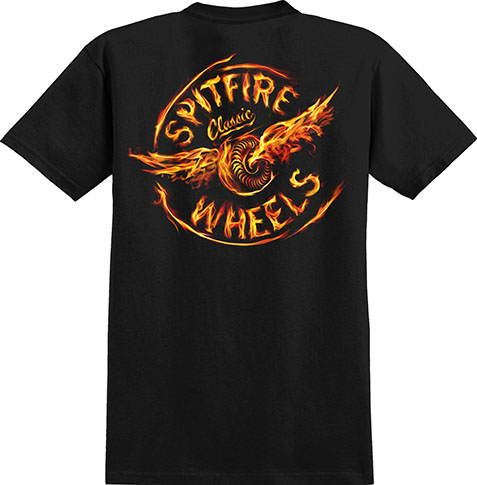 Spitfire Flamed Flying Classic Tee Black