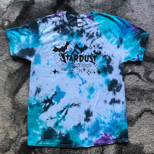 Stardust Skate Shop Casino Bats Tee 003 Tie Dye / Black