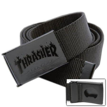Thrasher Flame Web Belt Black